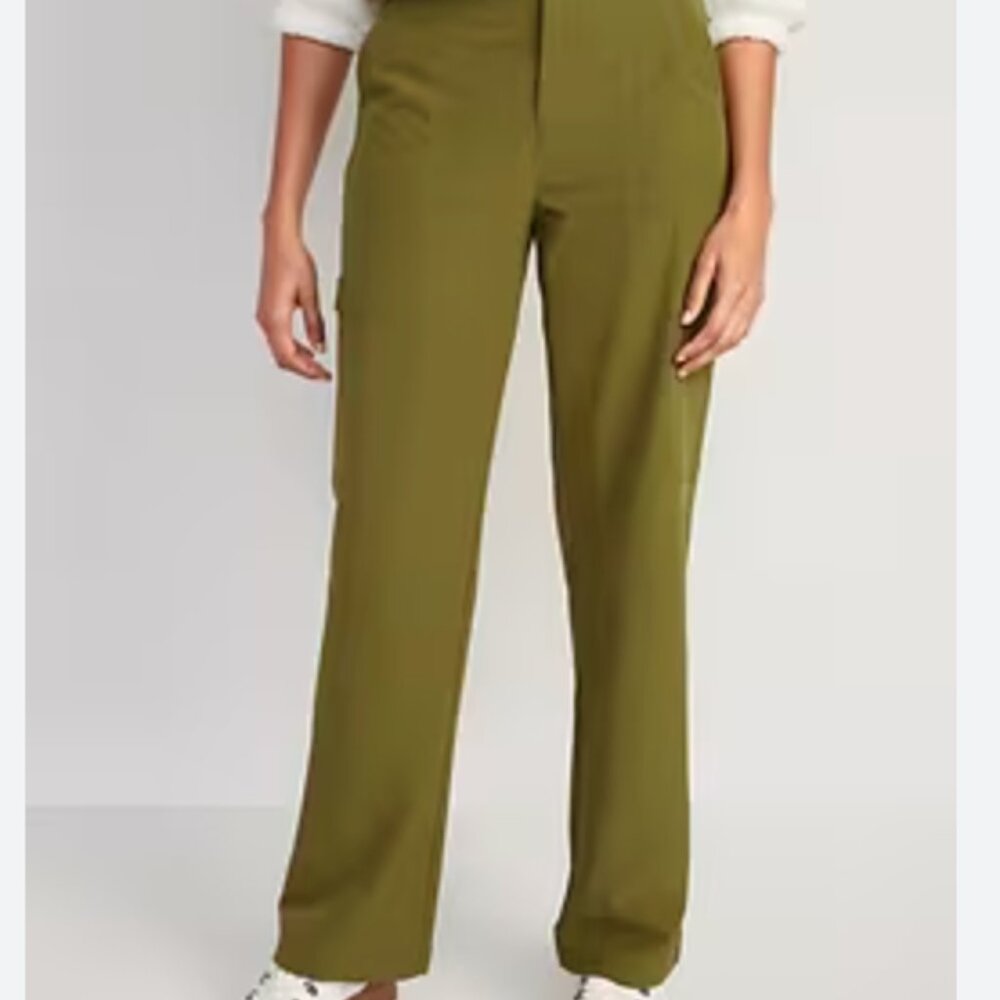 Old Navy: Green High-Waisted All-Seasons StretchTech Cargo Pants
